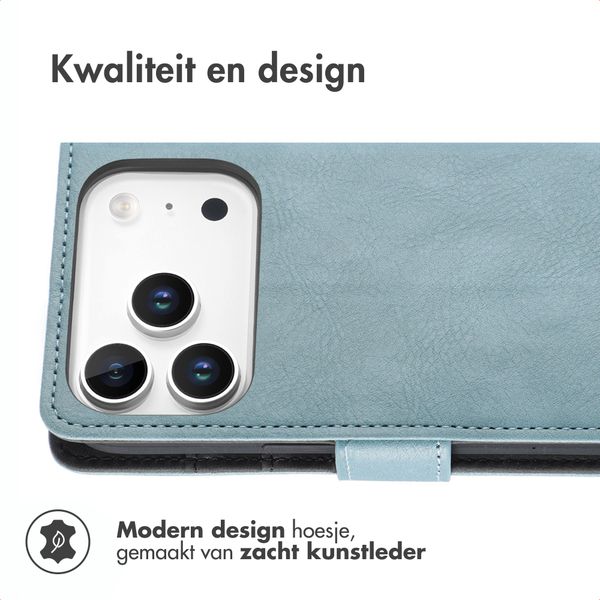 imoshion Luxe Bookcase Apple iPhone 18 Pro Max / 17 Pro Max - Lichtblauw