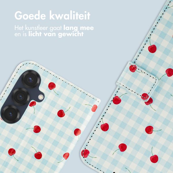 imoshion Design Bookcase Samsung Galaxy S25 - Cherry Check