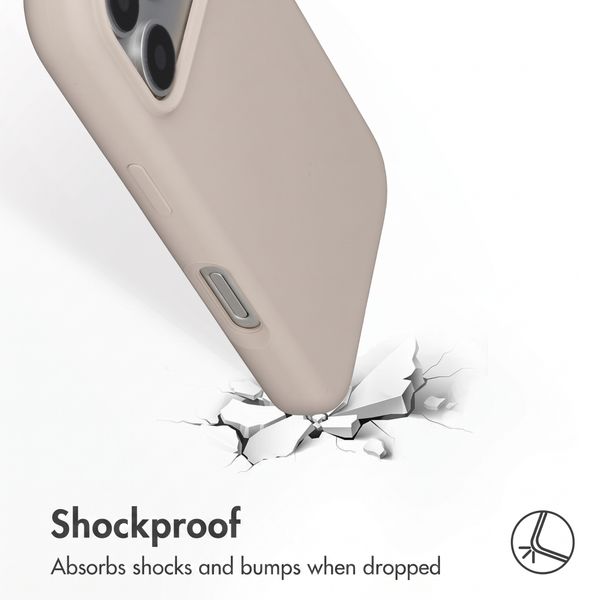Accezz Liquid Silicone Case with MagSafe Apple iPhone 18 Pro Max / 17 Pro Max - Stone