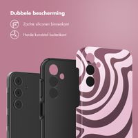 Selencia Vivid Backcover Samsung Galaxy A15 (5G) - Wavy Swirl Pink Plum