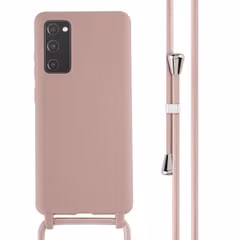 imoshion Siliconen hoesje met koord Samsung Galaxy S20 FE - Sand Pink