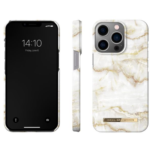 iDeal of Sweden Fashion Backcover iPhone 13 Pro - Golden Pearl Marble