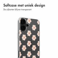 imoshion Design hoesje Apple iPhone 16 - Floral Peach