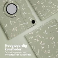 imoshion 360° Draaibare Design Bookcase Samsung Galaxy Tab A9 Plus - Green Flowers