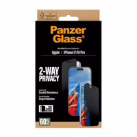 PanzerGlass Privacy Ultra-Wide Fit Anti-Bacterial Screenprotector incl. applicator Apple iPhone 17