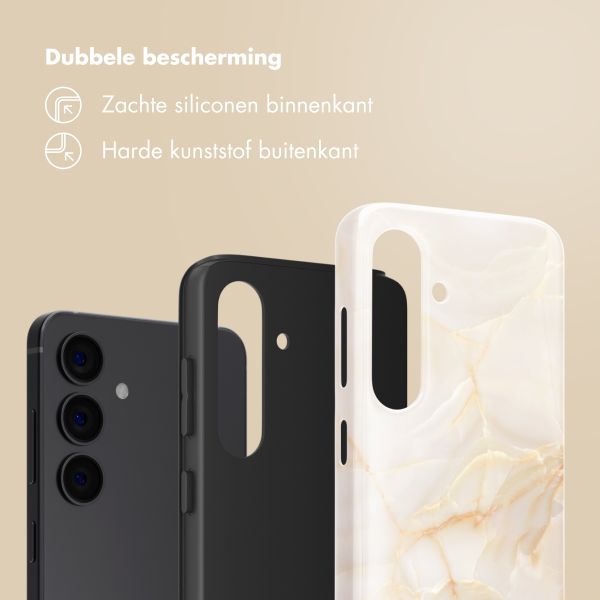 Selencia Vivid Backcover Samsung Galaxy S24 - Golden Beige Marble