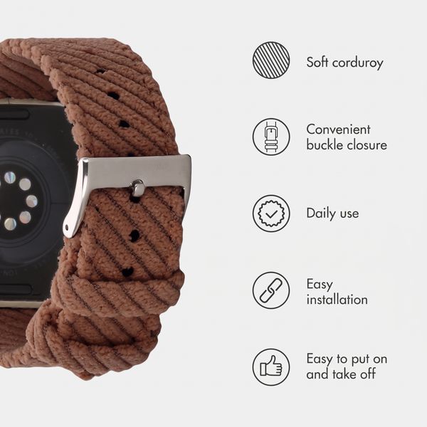 imoshion Corduroy strap Apple Watch | 38/40/41/42 mm - Brown