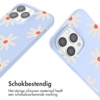 imoshion Siliconen design hoesje met koord iPhone 13 Pro - Lila Flower Distance