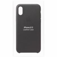 Apple Leather Backcover Apple iPhone Xs - Black