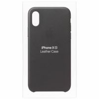 Apple Leather Backcover iPhone Xs - Black