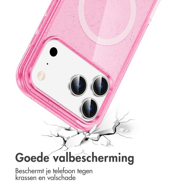 imoshion Sparkle Backcover met MagSafe Apple iPhone 17 Pro Max - Roze