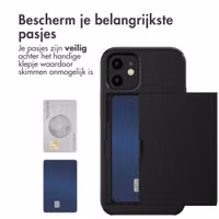 imoshion Backcover met pasjeshouder Apple iPhone 12 Mini - Zwart