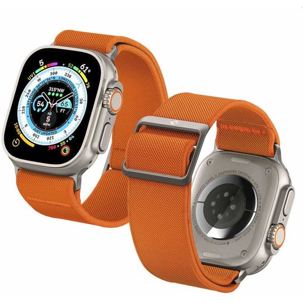 Spigen Lite Fit Ultra band Apple Watch Series 1 t/m 11 / SE / Ultra (44/45/46/49 mm) - Oranje