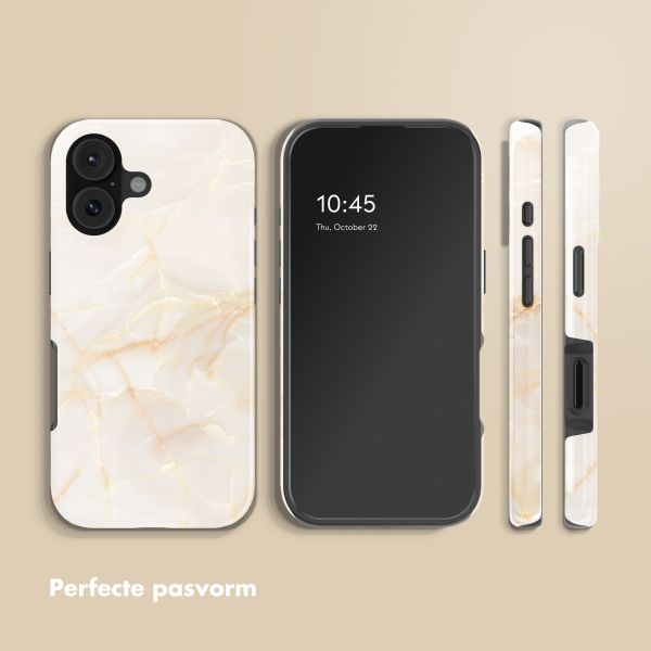 Selencia Vivid Backcover Apple iPhone 17 - Golden Beige Marble