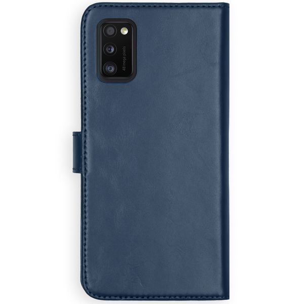 Selencia Echt Lederen Bookcase Samsung Galaxy A41 - Blauw