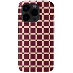 Selencia Vivid Backcover met MagSafe Apple iPhone 15 Pro - Check This Burgundy