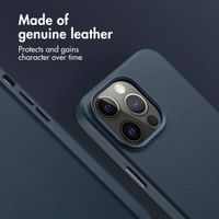 Accezz Leather Back Cover with MagSafe Apple iPhone 14 Pro Max - Nightfall Blue