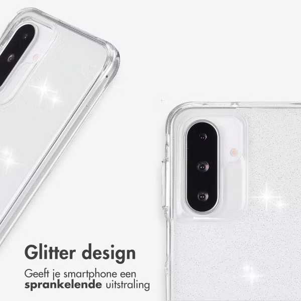 imoshion Clear Glitter Backcover Samsung Galaxy A36 / A56 - Zilver