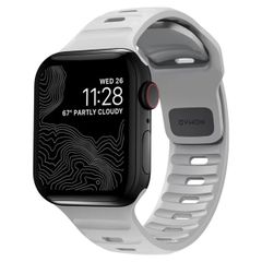 Nomad Sport band FKM Apple Watch Series 1 t/m 9 / SE (38/40/41 mm) | Series 10 / 11 (42 mm) - Lunar Gray