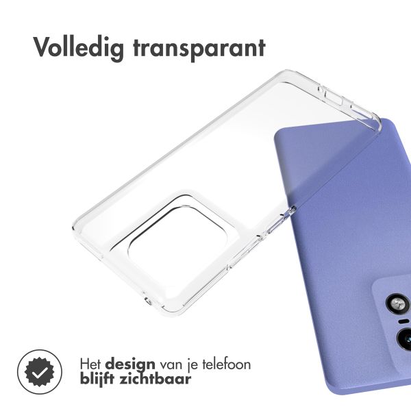 Accezz Clear Backcover Motorola Edge 50 Pro - Transparant