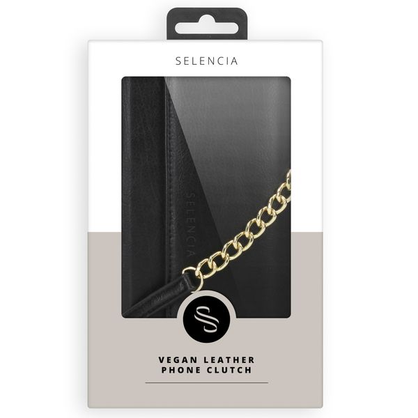 Selencia Eny Uitneembare Vegan Lederen Clutch Samsung Galaxy S21 Plus - Zwart