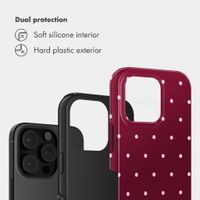Selencia Vivid Back Cover Apple iPhone 16 Pro - Happy Dots Burgundy