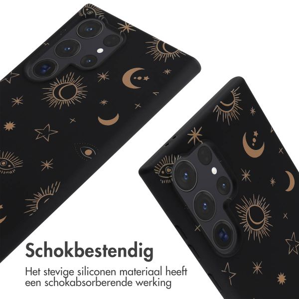 imoshion Siliconen design hoesje met koord Samsung Galaxy S24 Ultra - Sky Black