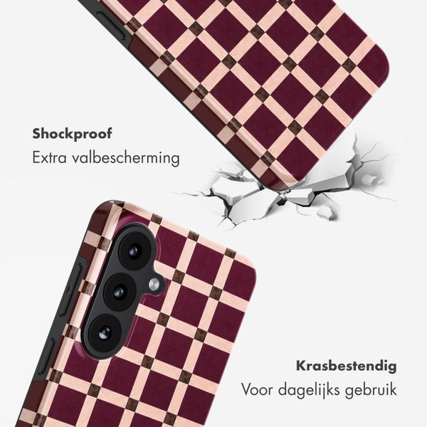Selencia Vivid Backcover met MagSafe Samsung Galaxy S26 - Check This Burgundy