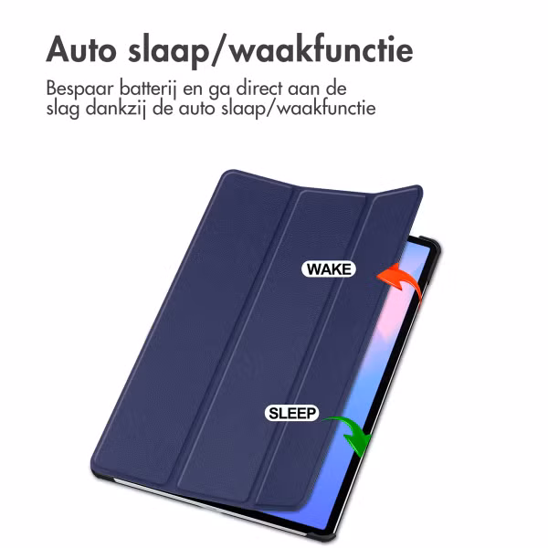 imoshion Trifold Bookcase Samsung Galaxy Tab S10 FE Plus - Donkerblauw