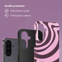 Selencia Vivid Back Cover Samsung Galaxy A37 (5G) - Wavy Swirl Pink Plum