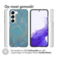 imoshion Design hoesje Samsung Galaxy S23 - Grafisch Koper / Blauw