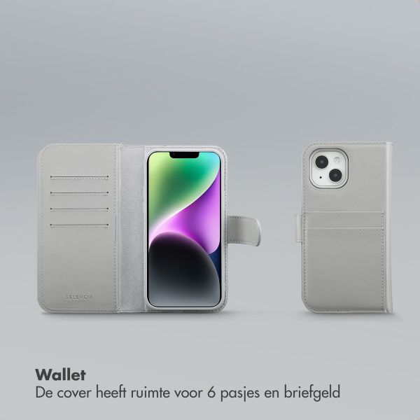 Selencia Olyn Uitneembare Bookcase met MagSafe Apple iPhone 14 / 13 - Grijs
