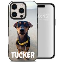 Ontwerp je eigen Apple iPhone 15 Pro Max gel hoesje - Zwart