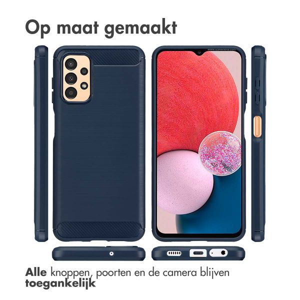 imoshion Brushed Backcover Samsung Galaxy A13 (4G) - Donkerblauw