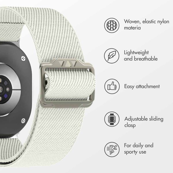 imoshion Elastic Nylon Band Samsung Galaxy Watch 9 (40/44mm) / Watch 8 (40/44mm) / Classic (46mm) - Beige