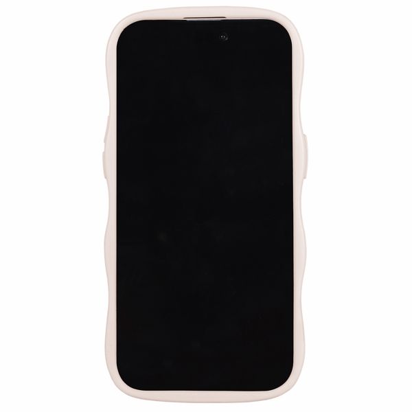 Holdit Wavy Case iPhone 15 Pro - Light Beige / Transparent