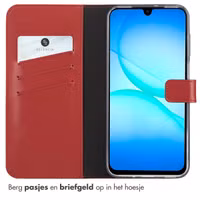Selencia Echt Leren Bookcase Samsung Galaxy A17 - Rood