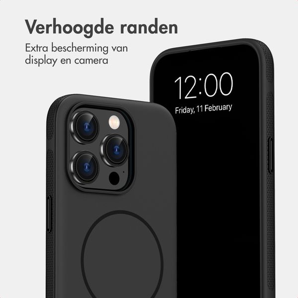 imoshion Color Backcover met Thin MagSafe Ring Apple iPhone 15 Pro - Zwart