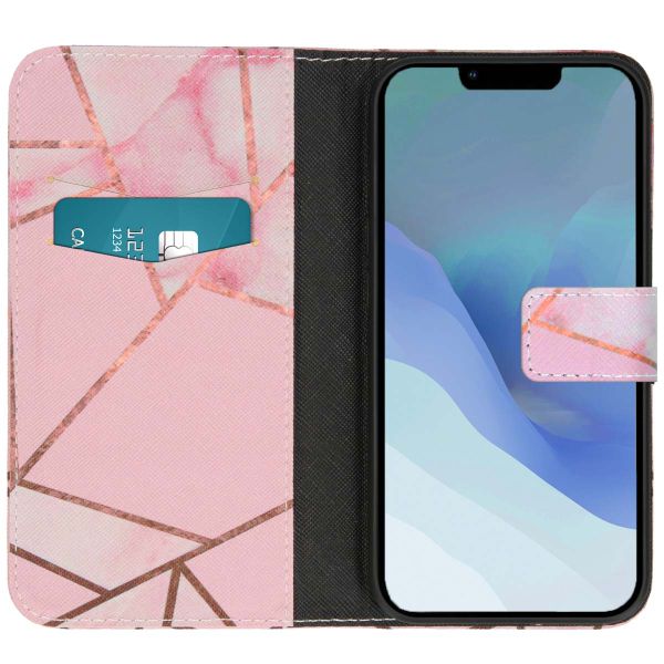 imoshion Design Softcase Bookcase iPhone 14 - Pink Graphic