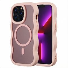 Selencia Wavy Backcover met MagSafe Apple iPhone 13 Pro - Soft Pink