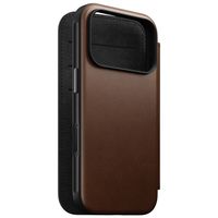 Nomad Modern Leather Folio Bookcase Apple iPhone 18 Pro / 17 Pro - Brown
