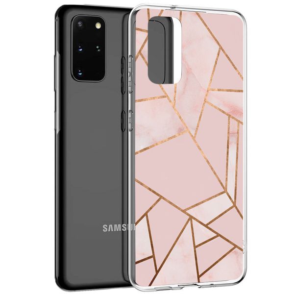 imoshion Design hoesje Samsung Galaxy S20 Plus - Grafisch Koper / Roze