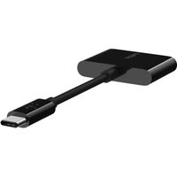 Belkin RockStar Adapter USB-C Charge + 3,5 mm Audio - Zwart