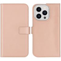 Selencia Echt Leren Bookcase Apple iPhone 14 Pro - Dusty Pink