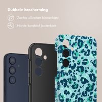 Selencia Vivid Tough Backcover Samsung Galaxy A35 - Wild Spots Light Blue