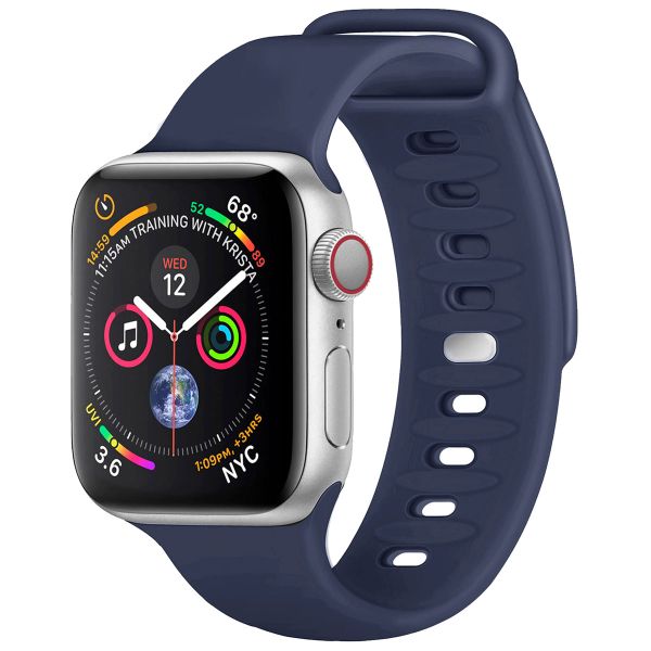 imoshion Siliconen bandje Apple Watch Series 1-9 / SE - 38/40/41 mm / Series 10 - 42 mm - Donkerblauw