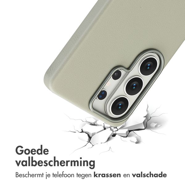 Accezz MagSafe Leather Backcover Samsung Galaxy S26 Ultra - Light Grey
