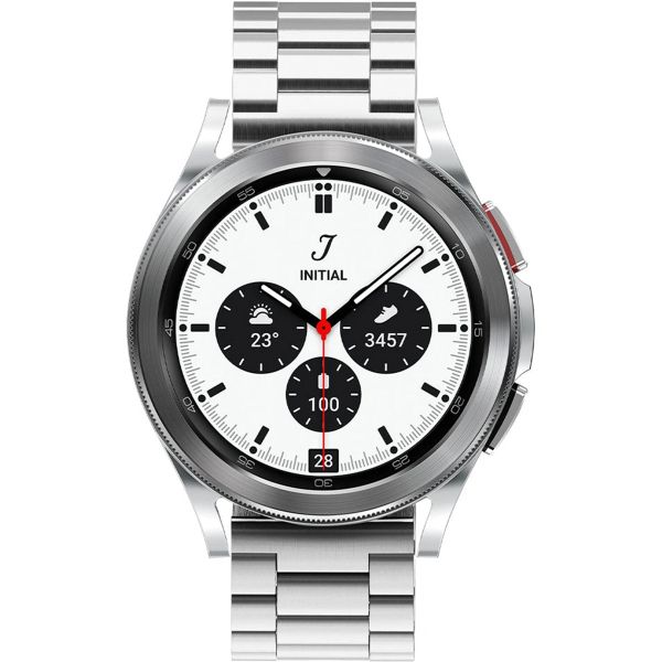 Spigen Universeel Modern Fit Steel Watch band Samsung Galaxy Watch - 20 mm - Zilver