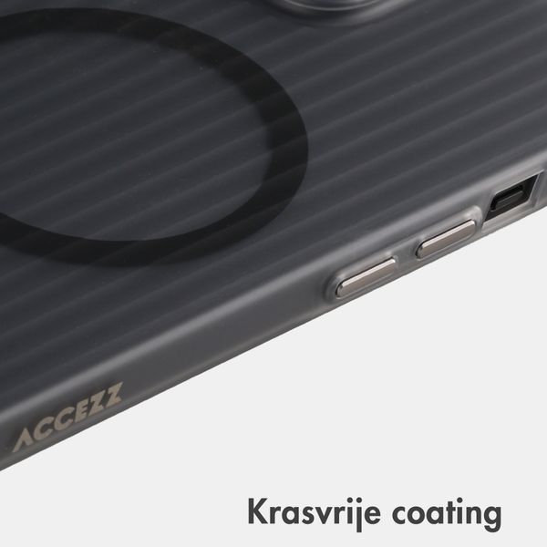 Accezz Lite Backcover met MagSafe | Fluted | Apple iPhone 15 - Grijs