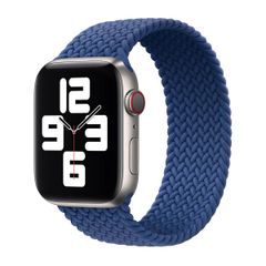 Apple Gevlochten solobandje Apple Watch | 38/40/41/42 mm - Maat 1 - Atlantic Blue